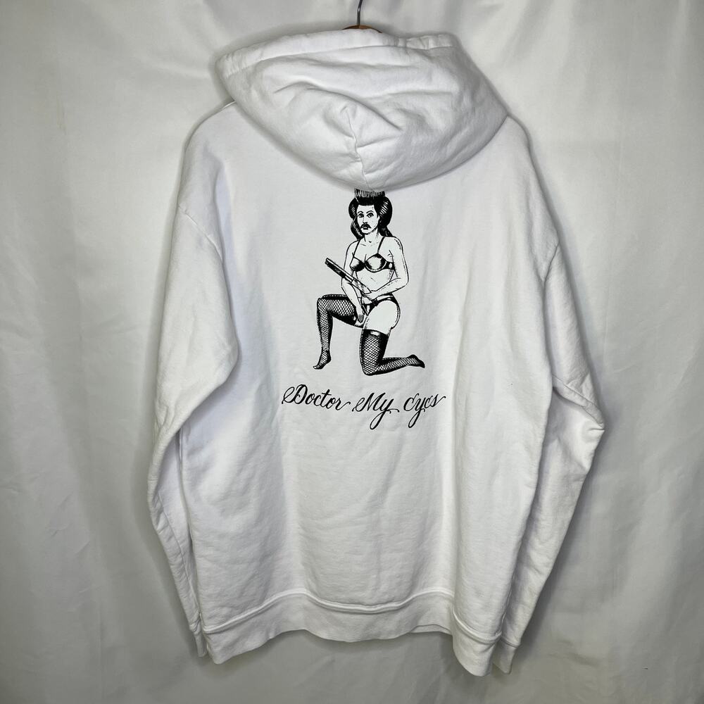 Born x Raised x Wacko Maria Guilty Parties Doctor my Eyes Hoodie in White M
